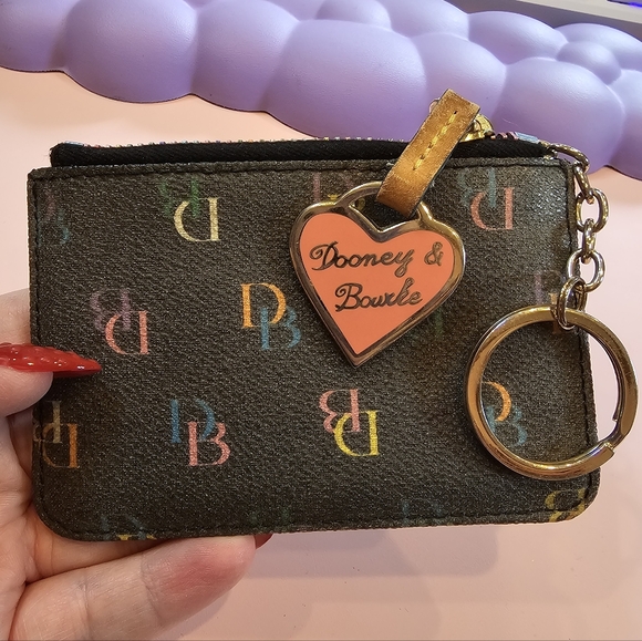Dooney & Bourke Handbags - Dooney & Bourke Multicolor Monogram Card Holder Y2K Bag Charm